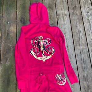 Vintage Y2K Juicy Couture Tracksuit Matching Set Pink Medium